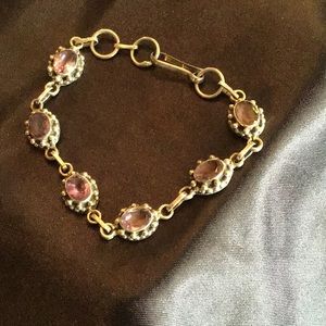 Amethyst and sterling silver bracelet